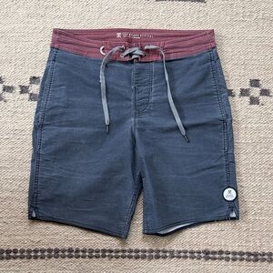Men's Athletic Shorts in Charcoal and Maroon